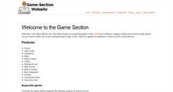 Desktop Screenshot of gamesection.org